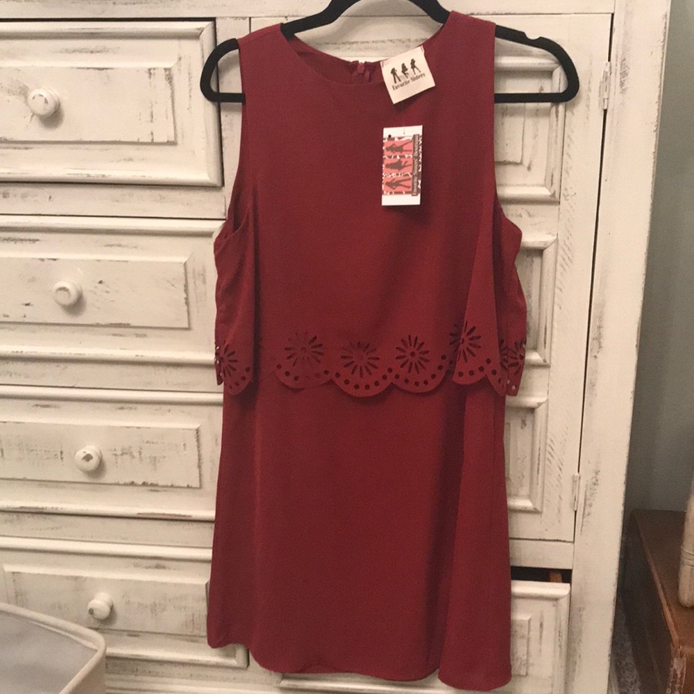 Maroon dress cocktail wedding dinner party